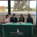 Leaders from GVSU, NMC nursing programs sign concurrent agreement